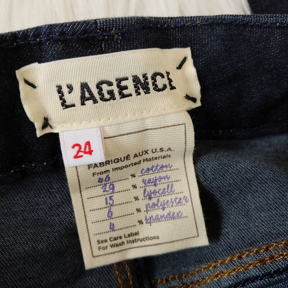 L'agence Margot high rise skinny jeans Midnight dark blue indigo size 24 - Picture 6 of 13
